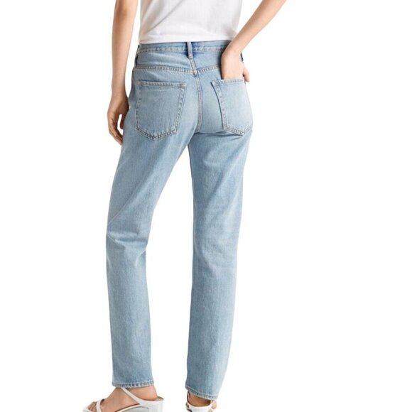 Club Monaco Relaxed Slim Cropped Jeans Antique Blue Wash Size 27 - Picture 4 of 9